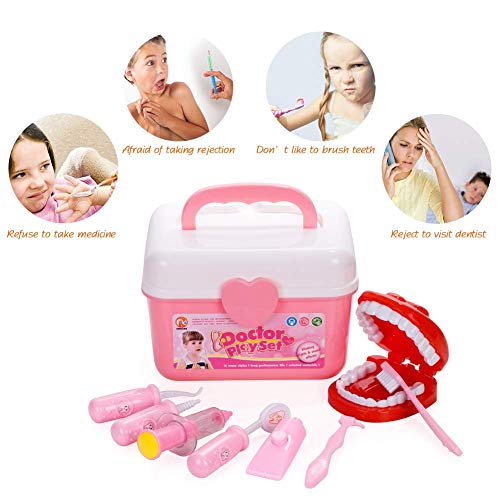Gifts2U Toy Doctor Kit, 37 Piece Kids Pretend Play Toys Dentist Medical Role Play Educational Toy Doctor Playset for Girls Ages 3-6 Gifts2U Toy Doctor Kit, 37 Piece Kids Pretend Play Toys Dentist Medical Role Play Educational Toy Doctor Playset for Girls Ages 3-6